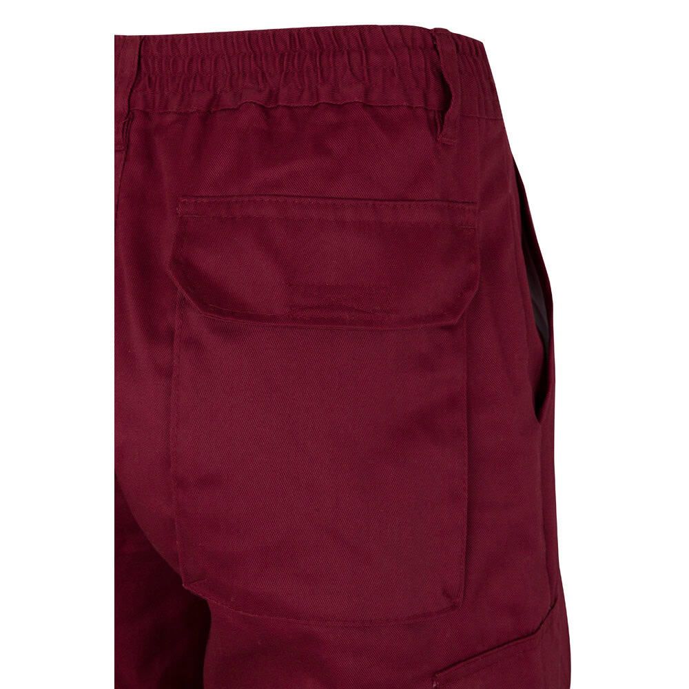 Tvåfärgade byxor i twill med fickor, bomull och polyester, storlek large.