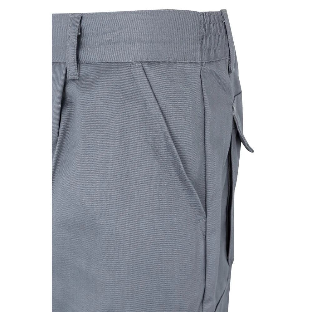 Grå arbetsbyxa VL ASCLEPIUS med flera fickor i bomull och polyester.
