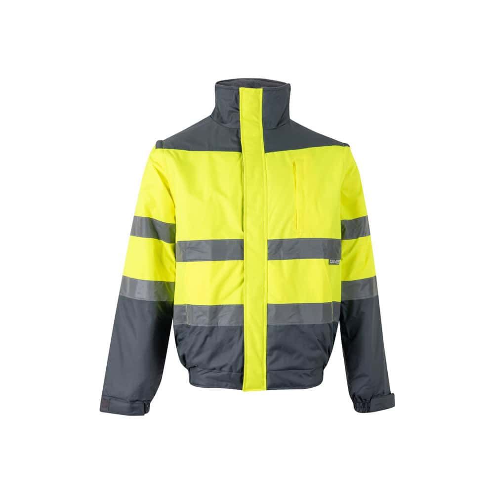 Högsynlig varseljacka i polyester med PU-beläggning.