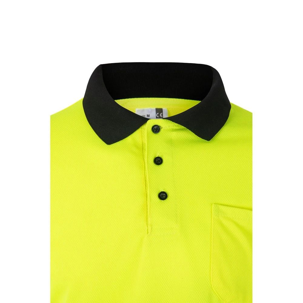 Tvåfärgad pikétröja med fågelögonmönster i polyester, långärmad.