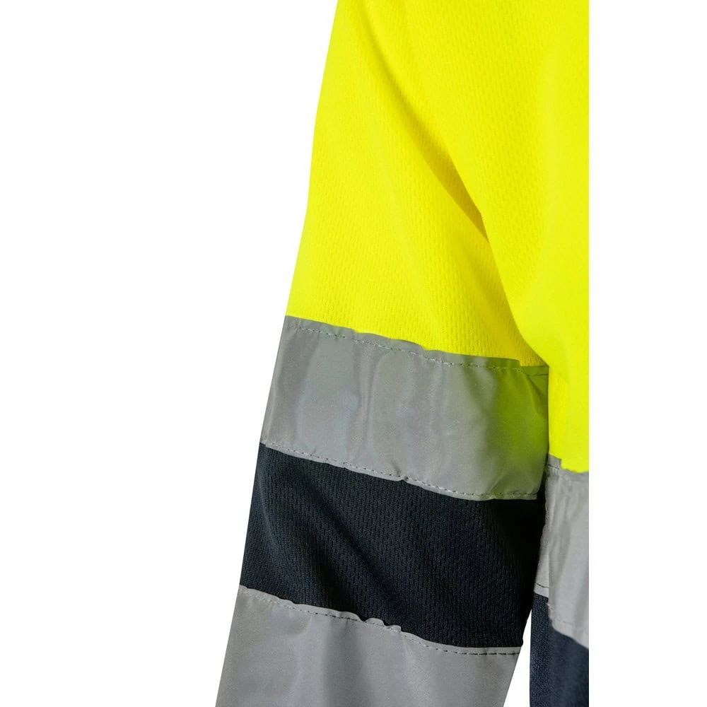 VL VULCAN. Tvåfärgad pikétröja med fågelögon (160g/m²) med långa ärmar, i polyester (100%)