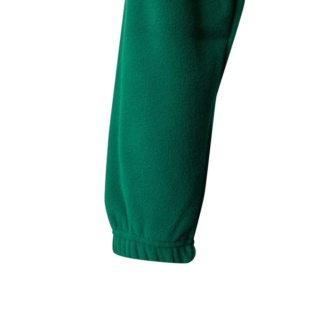 Grön fleecejacka i polyester, nära ärm, för företagsprofilering.
