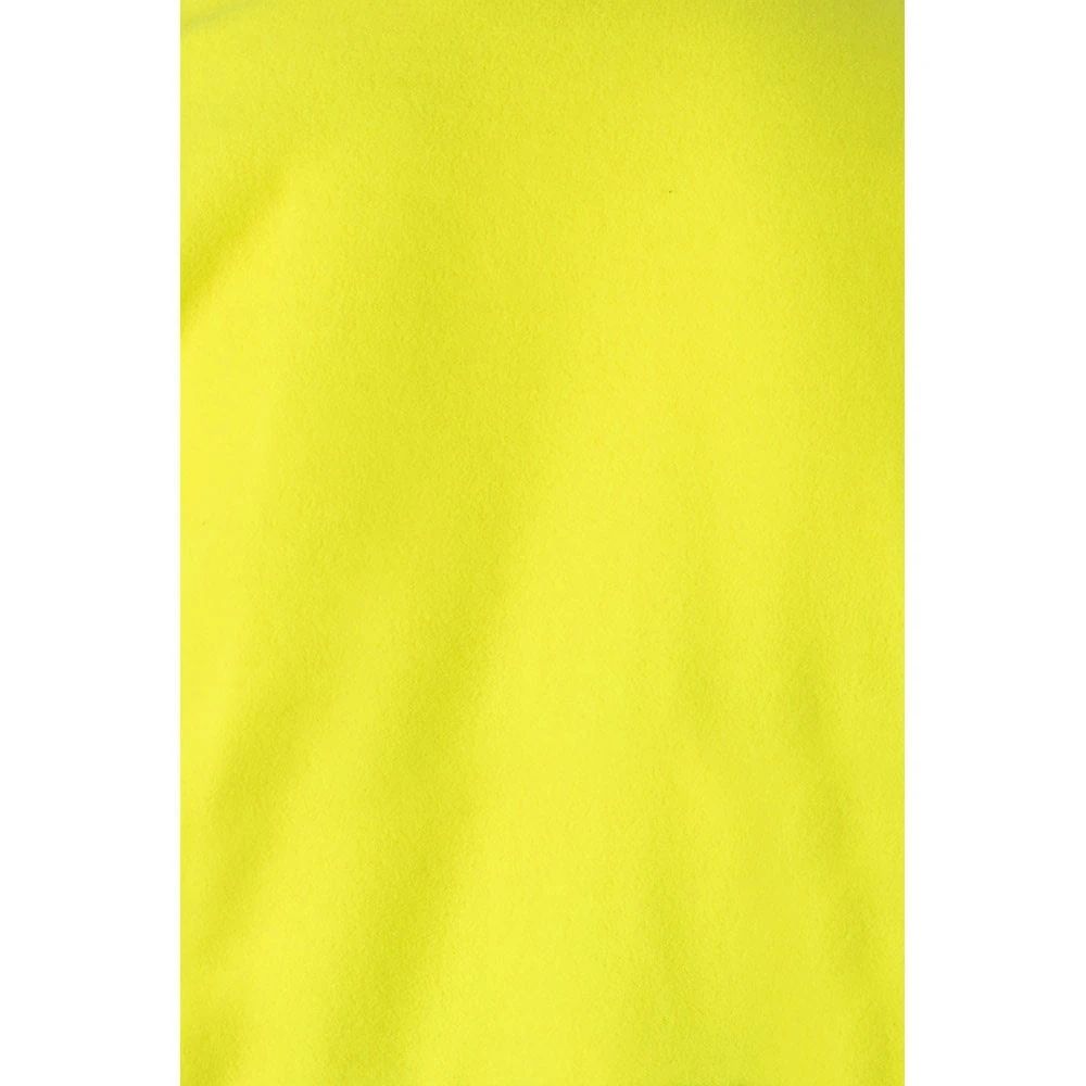 Gul fleecejacka i polyester, tvåfärgad, 280g/m², för reklam och profilering.