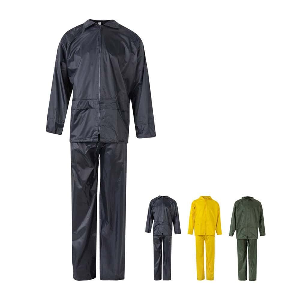 VL SEDNA. Regndräkt (225g/m²), tvådelad i polyester (100%) med PVC-beläggning – profilreklam med tryck från ExpoTryck