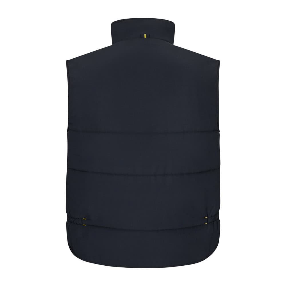Vadderad väst, tvåfärgad, multificka i polyester, 120g/m². Perfekt för arbetskläder och utomhusbruk.