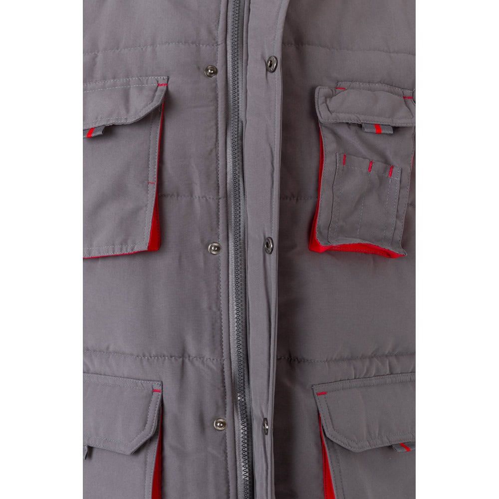 Vadderad väst i tvåfärgad design med flera praktiska fickor, tillverkad av 100% polyester för hållba.