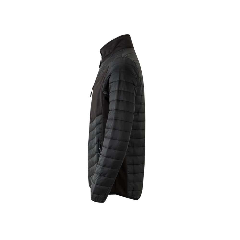 Vadderad jacka i polyester, 265g/m², för utomhusbruk. Svart, lätt och värmande design.