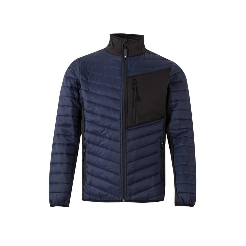 Vadderad jacka i polyester (100%) med svart bröstficka och hög krage, perfekt för utomhusbruk.