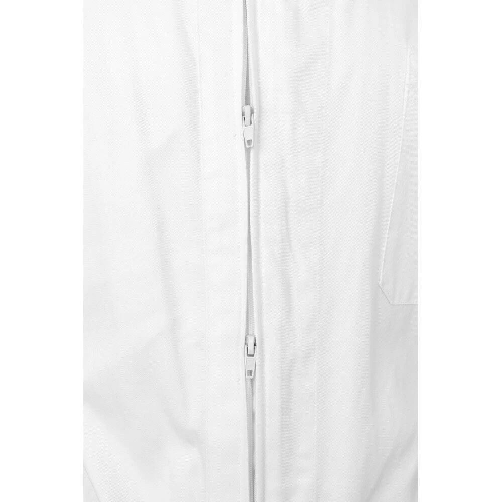 Vit jumpsuit i twill med dragkedja, bomull och polyester.
