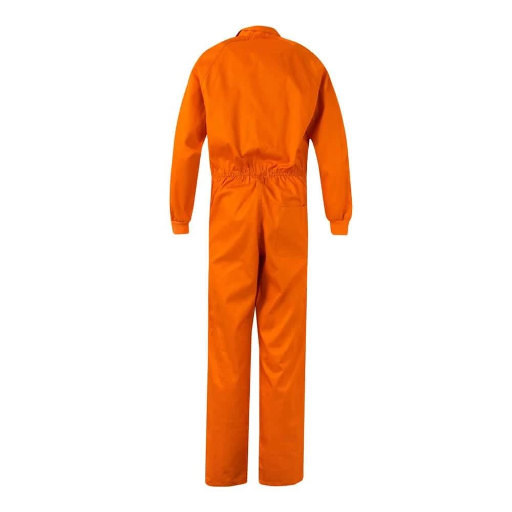 Orange VY YAMA jumpsuit i bomull och polyester, arbetskläder.