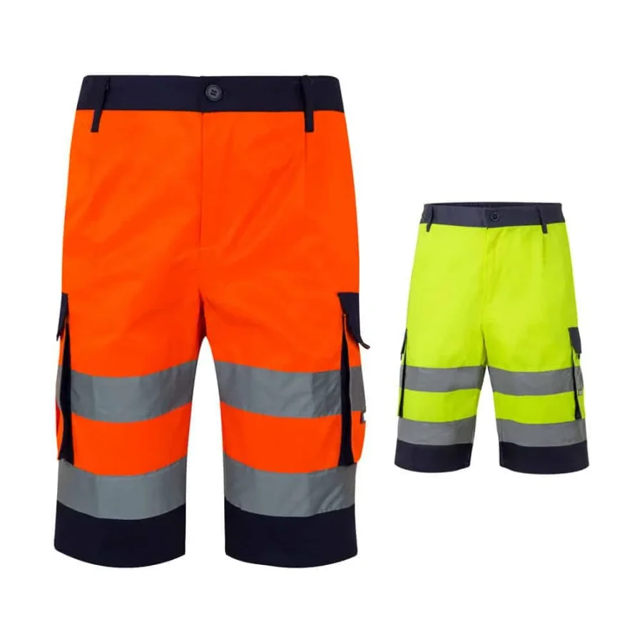 VL HADES. Tvåfärgade bermudashorts med flera fickor (210g/m²), i bomull (20%) och polyester (80%)