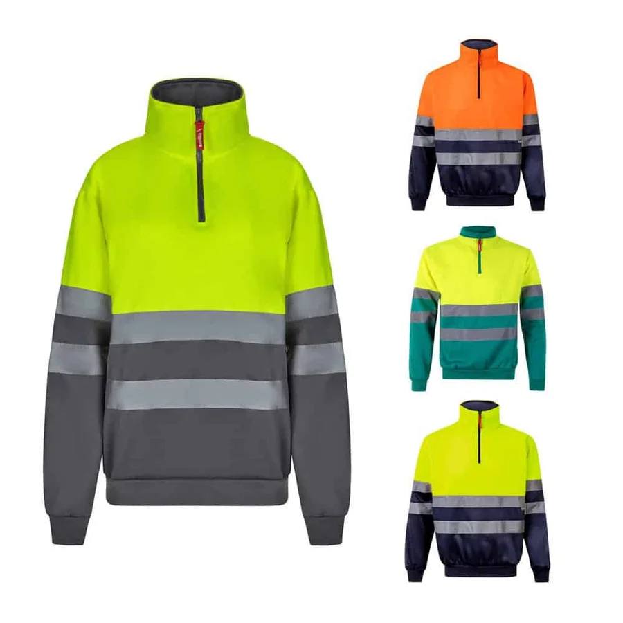 VL THOR. Tvåfärgad sweatshirt (300g/m²) i polyesterfleece (100%)