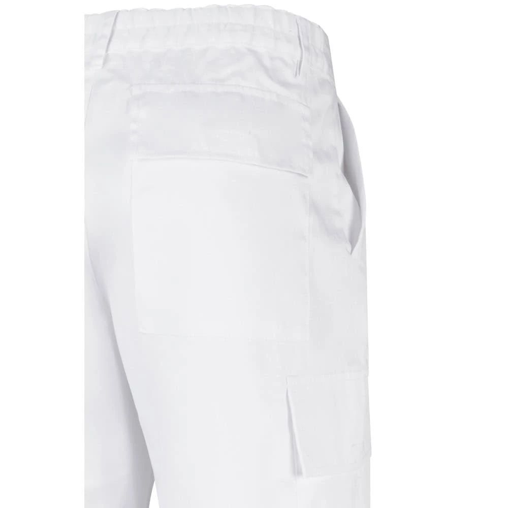 Vit twillbyxa med flera fickor i bomull och polyester.