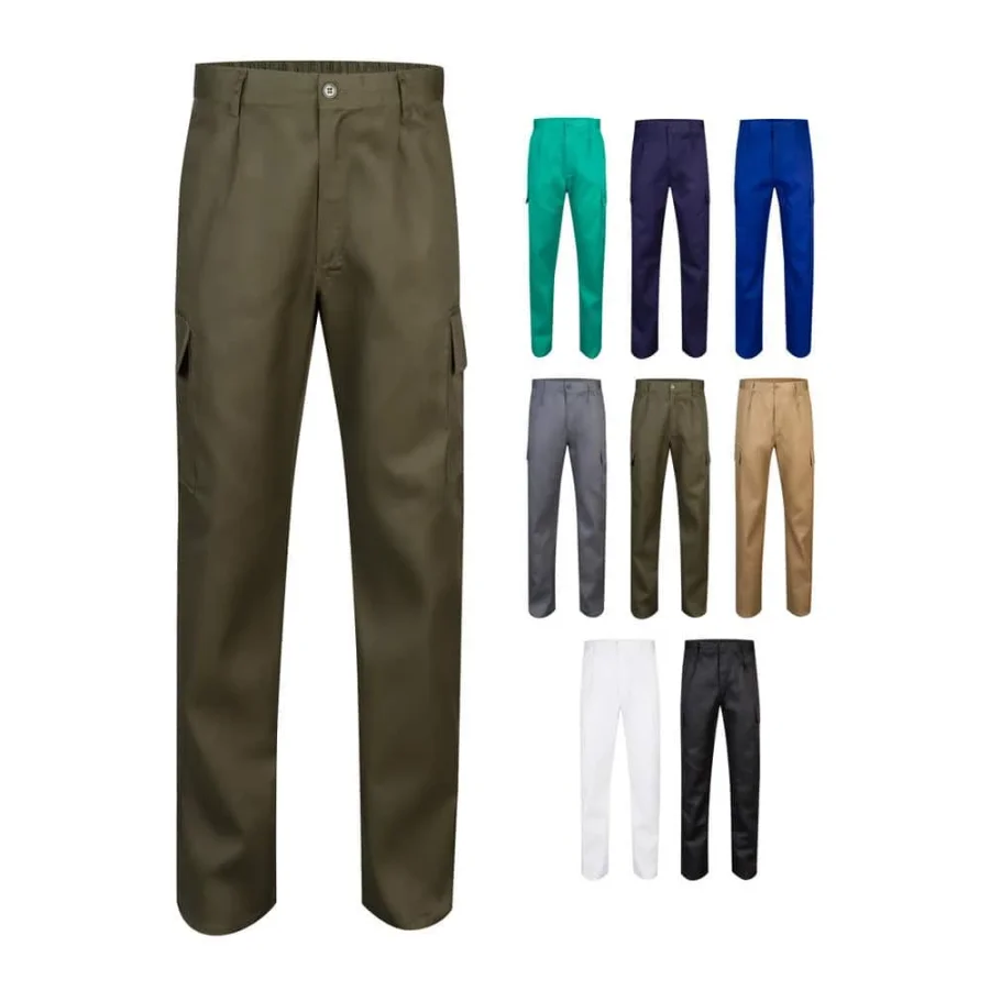 VL AINE. Twillbyxor med flera fickor (190g/m²), i bomull (20%) och polyester (80%)