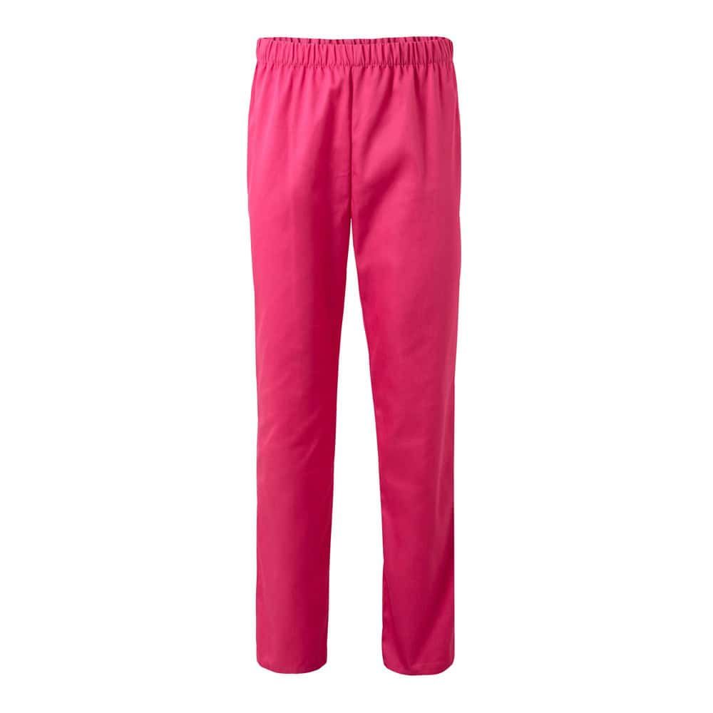 Rosa twillbyxor i bomull och polyester, bekväma och slitstarka.