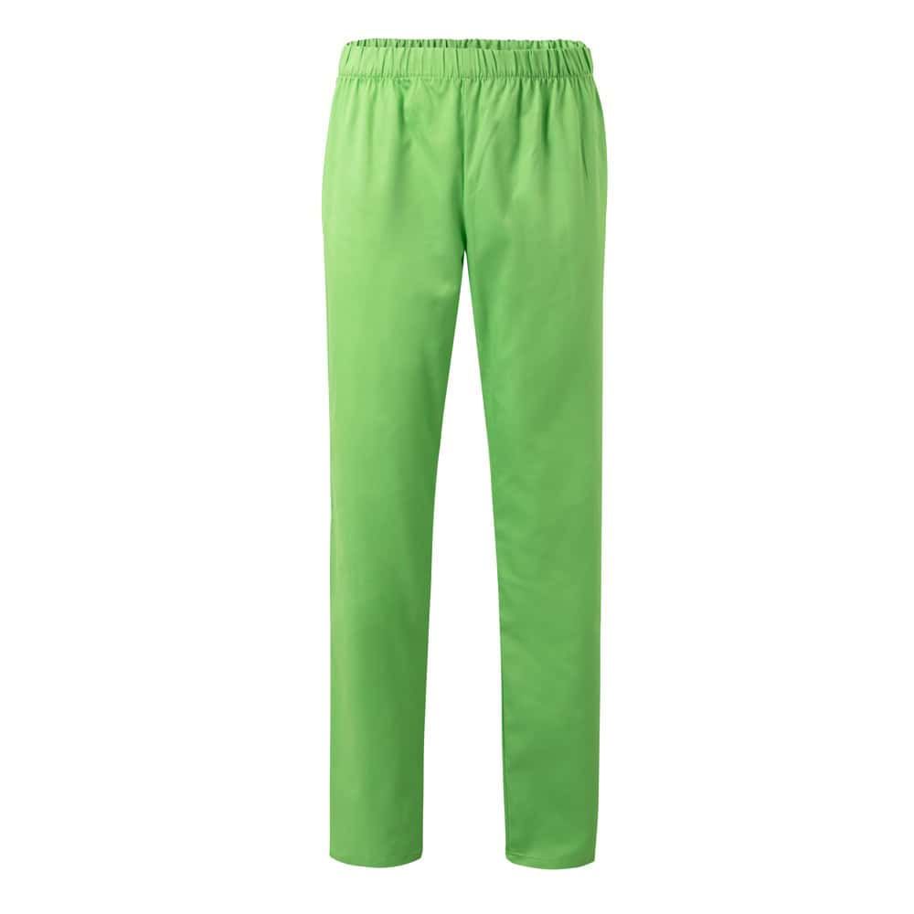 Twillbyxor i grönt, 190g/m², av bomull (35%) och polyester (65%) för komfort och hållbarhet.