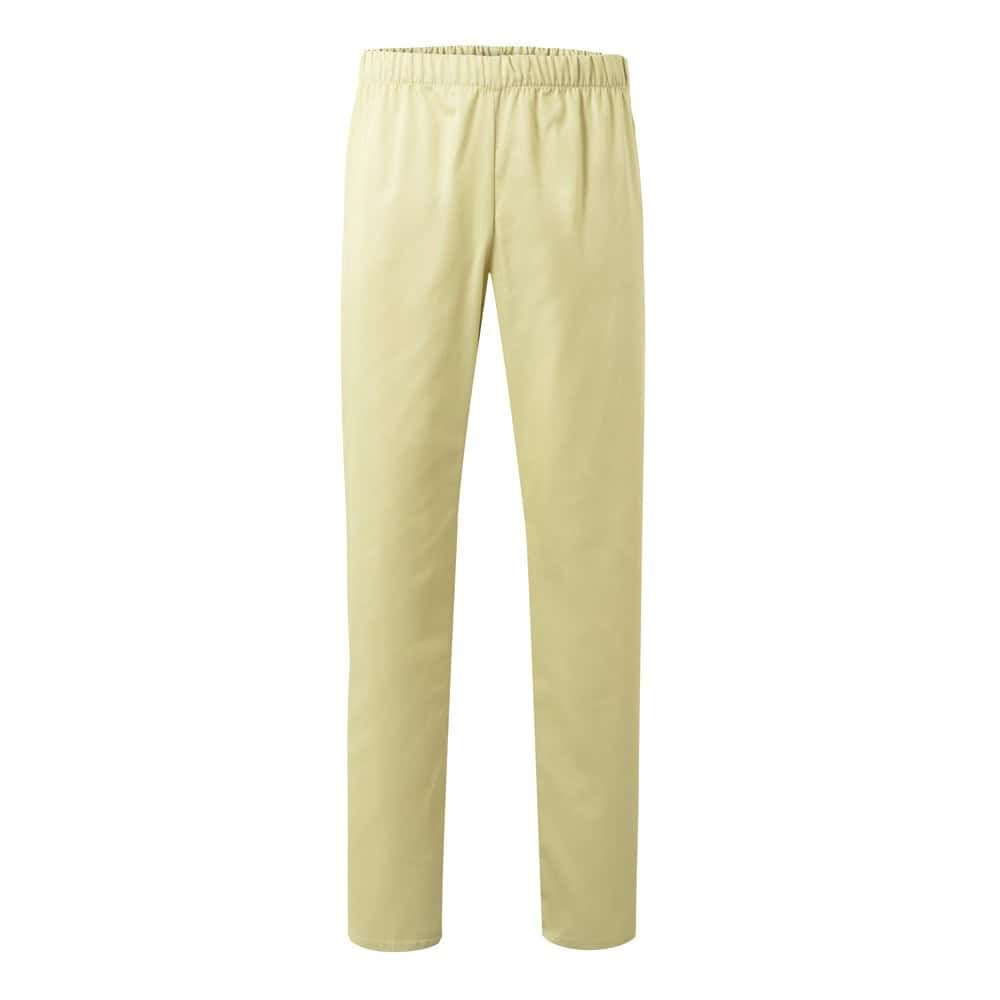 Ljusgula twillbyxor i bomull och polyester, avslappnad passform.