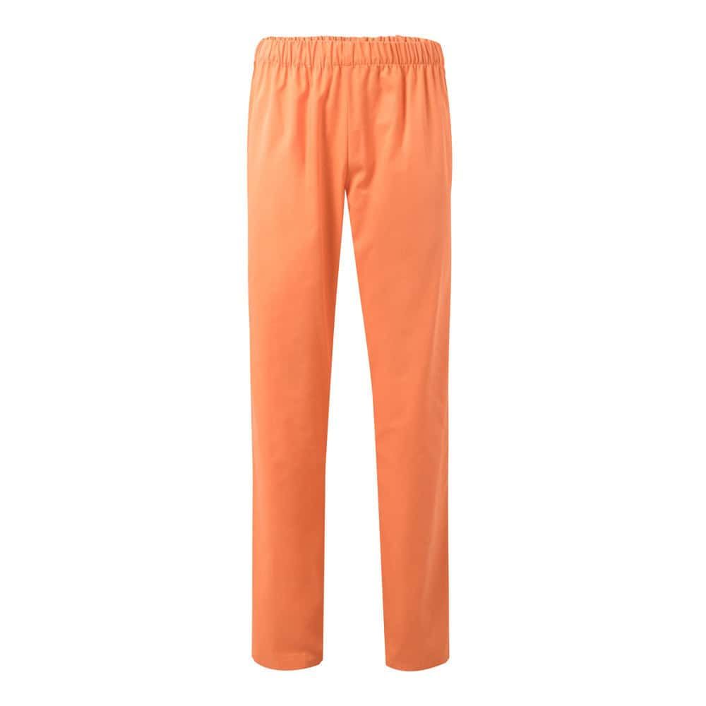 Orange twillbyxor i bomull och polyester för dam.