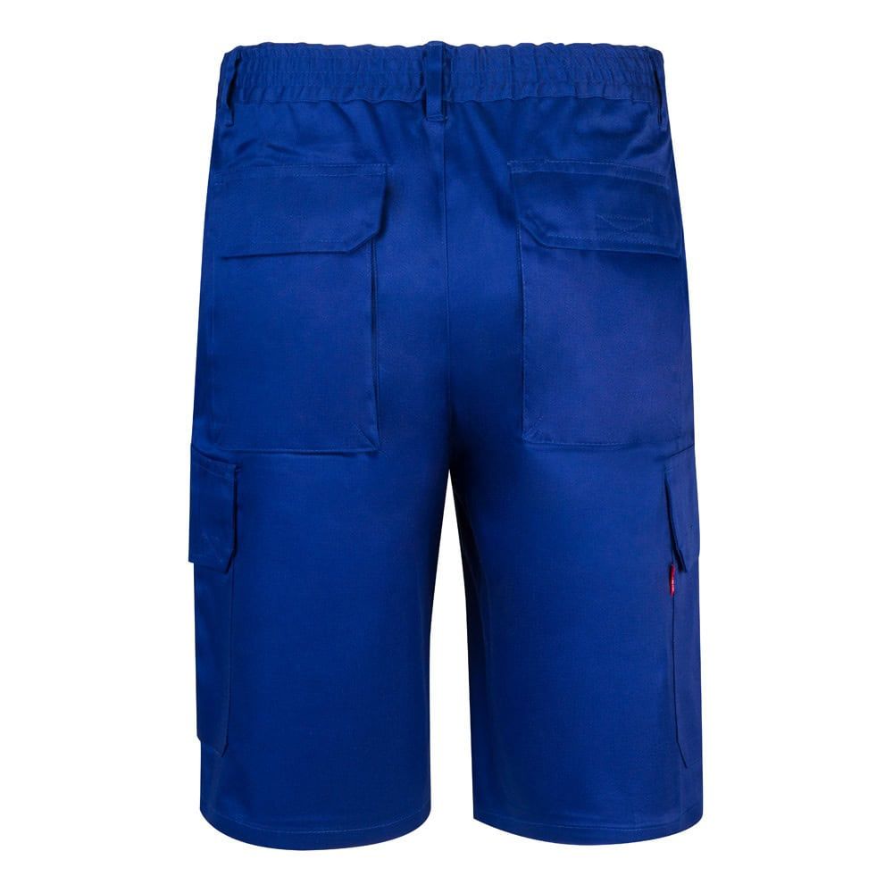 Blå bermudashorts i twill med fickor för män.