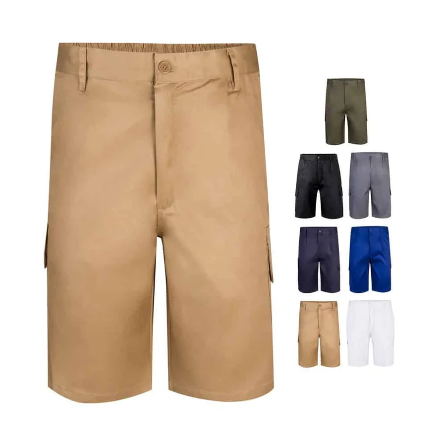 VL CHIONE. Bermudashorts i twill med flera fickor (200g/m²), i bomull (35%) och polyester (65%)
