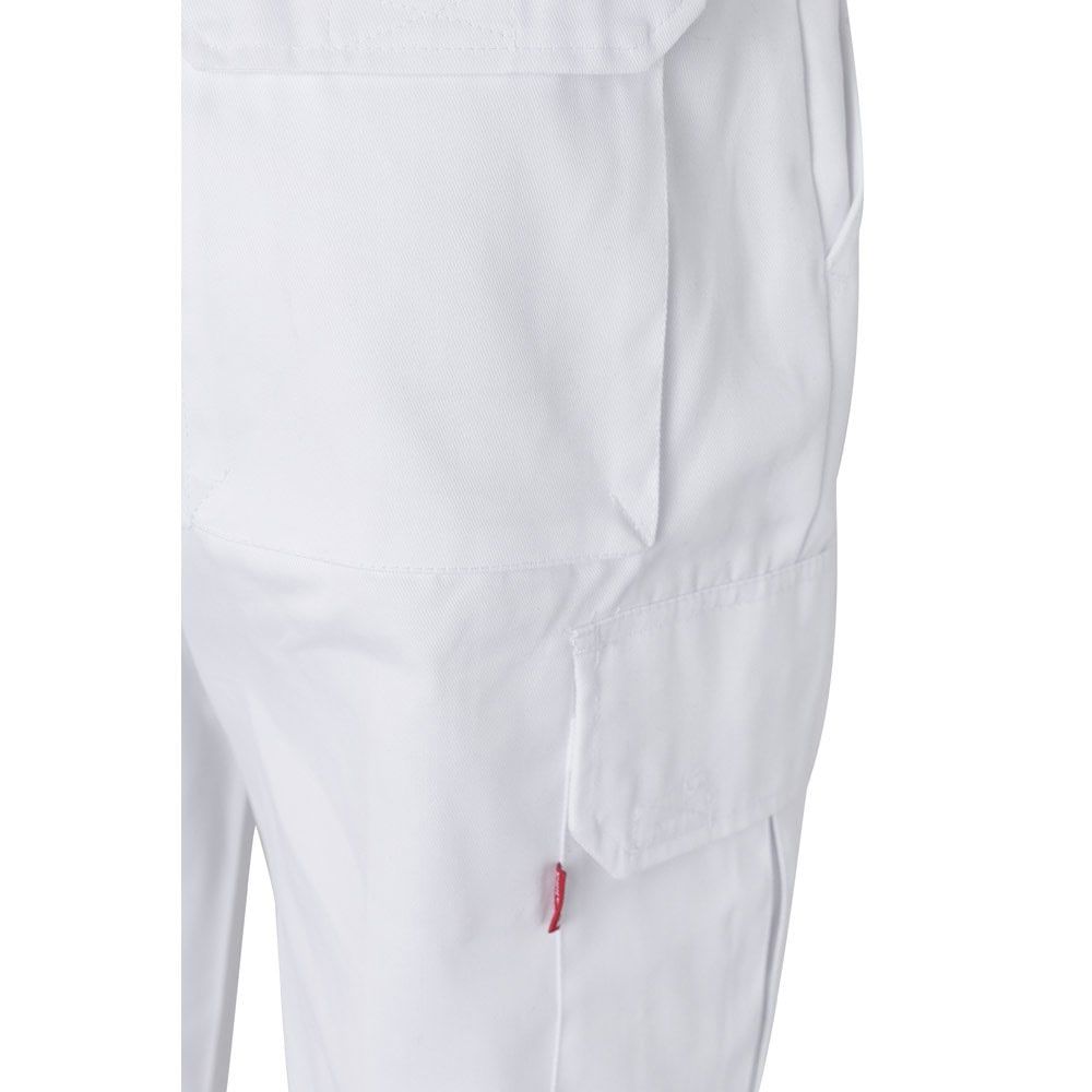 Vit arbetsbyxa VL MABON med flera fickor i bomull/polyester.