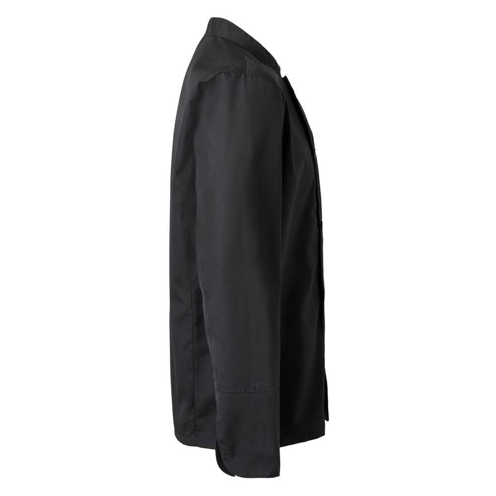 Köksjacka VL KALI i svart, långärmad med bomull och polyester för professionellt bruk.