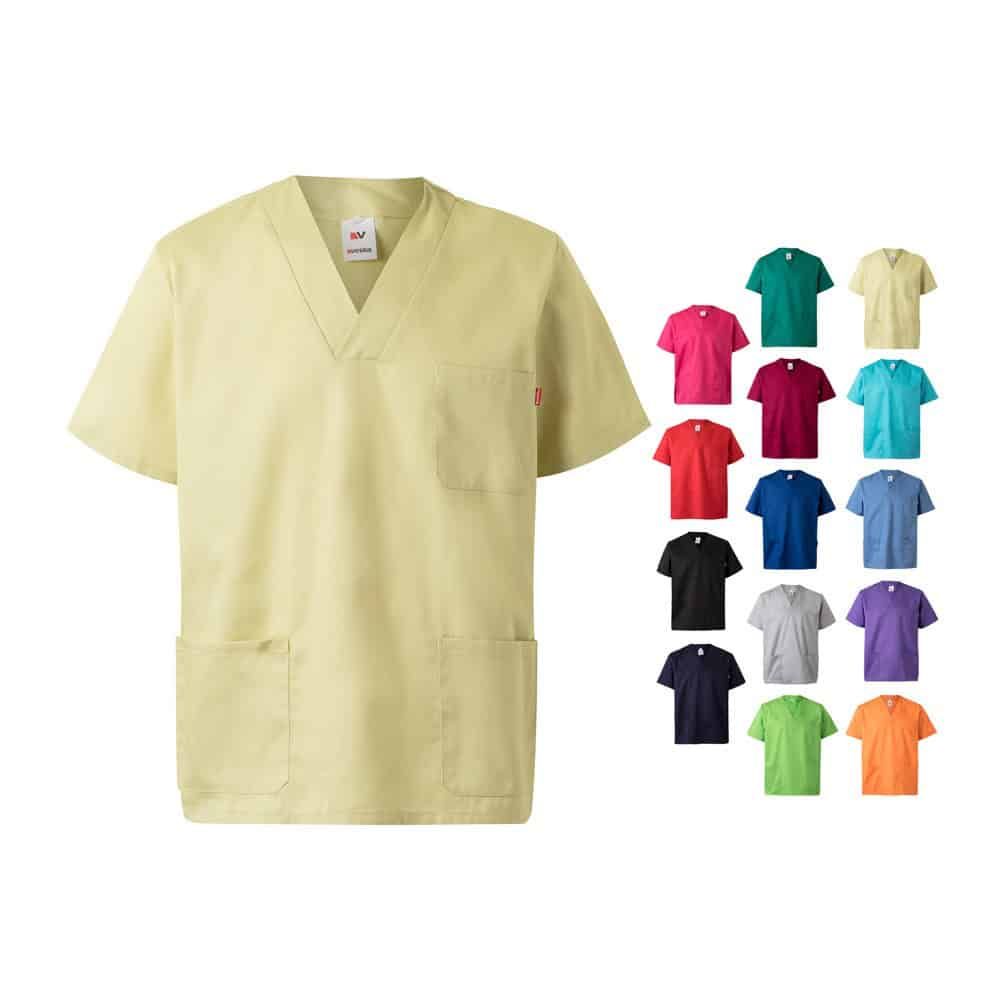VL ILLAPA. Twilltunika (190g/m²) med korta ärmar, i polyester (65%) och bomull (35%) – profilreklam med tryck från ExpoTryck