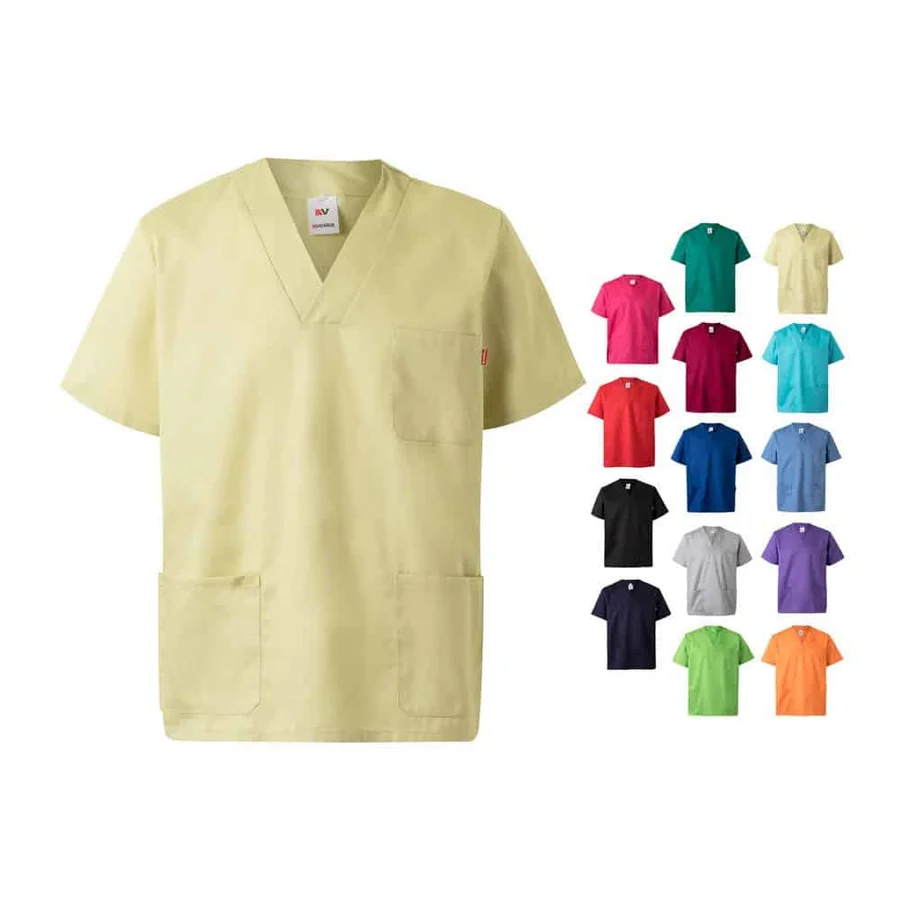 VL ILLAPA. Twilltunika (190g/m²) med korta ärmar, i polyester (65%) och bomull (35%)