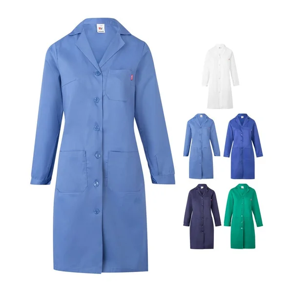 VL RAMA. Långärmad smock i twill (175g/m²), i bomullstwill (35%) och polyester (65%) – profilreklam med tryck från ExpoTryck