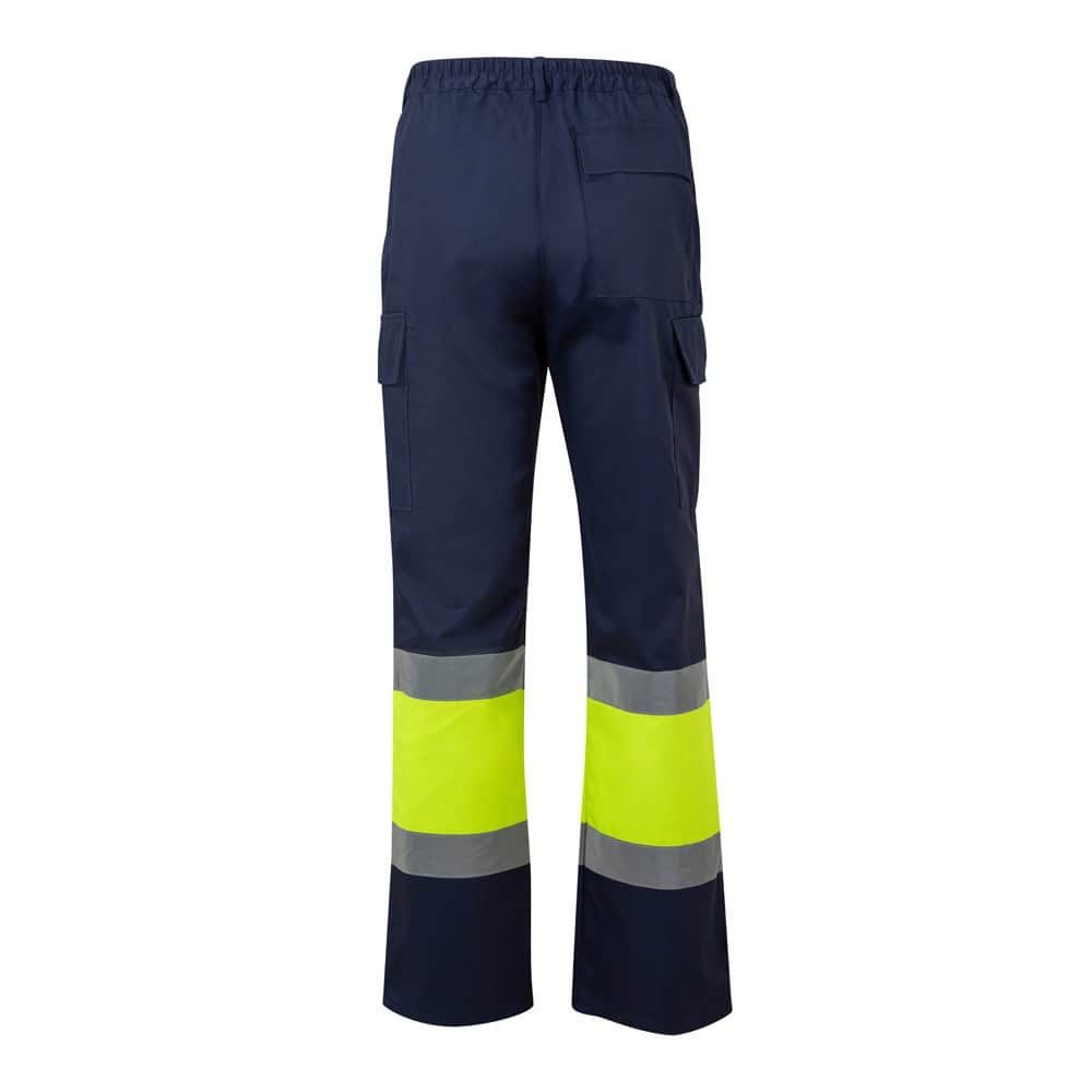VL ARTEMIS. Tvåfärgade byxor, i twill (190g/m²), bomull (20%) och polyester (80%)
