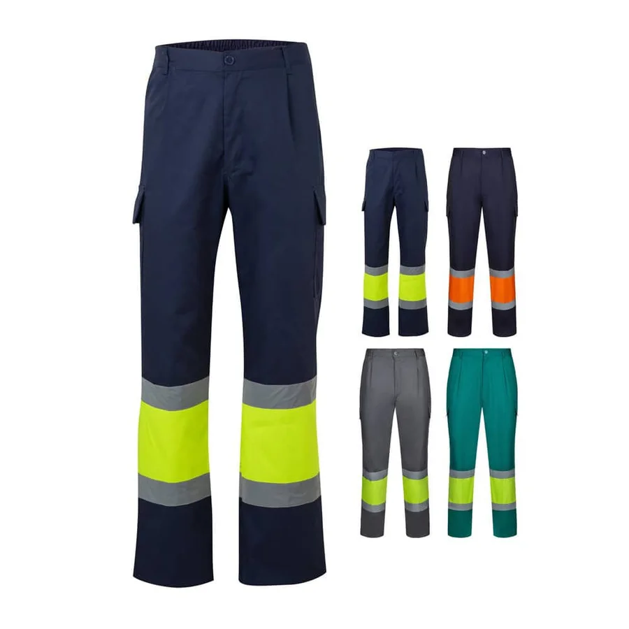 VL ARTEMIS. Tvåfärgade byxor, i twill (190g/m²), bomull (20%) och polyester (80%)