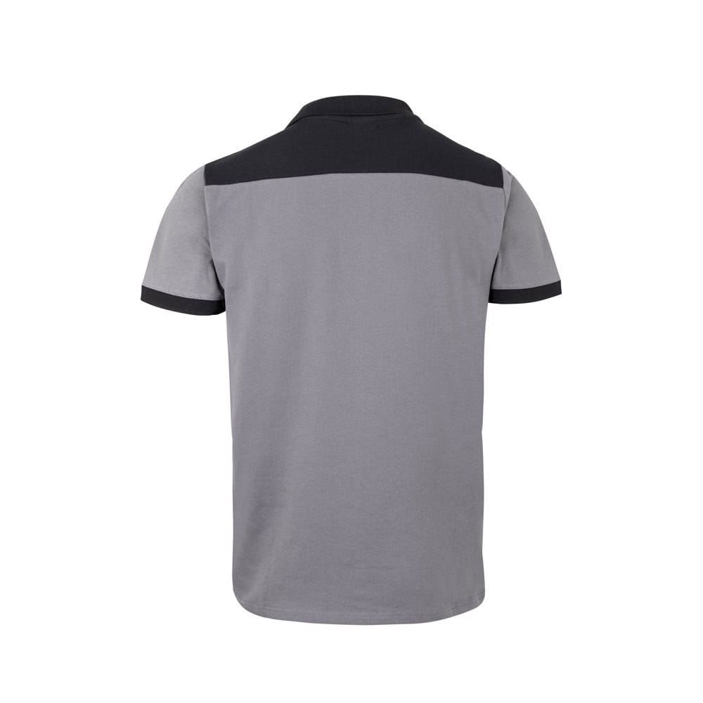 VL VELES. Tvåfärgad pikétröja i stretchig piké (200g/m²) med korta ärmar, i polyester (96%) och elastan (4%)