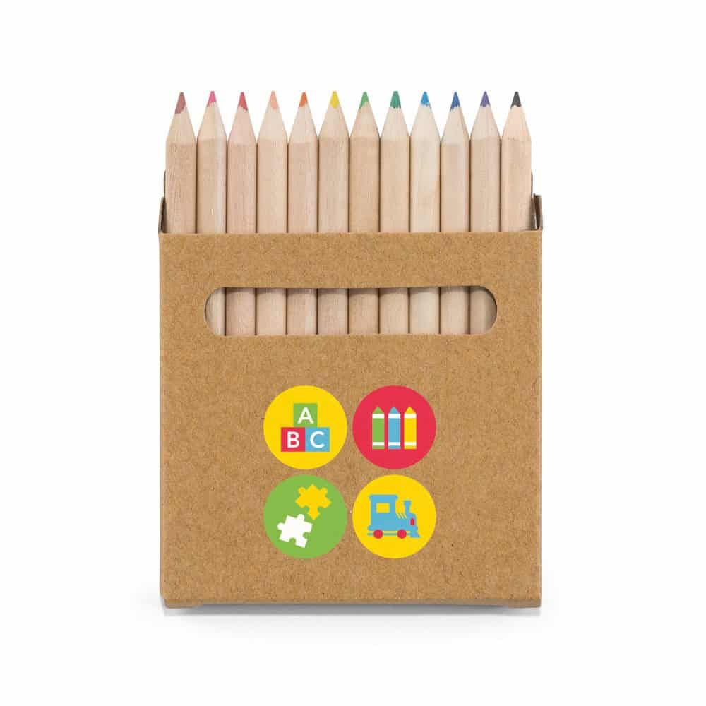 COLOURED. Box med 12 färgkritor