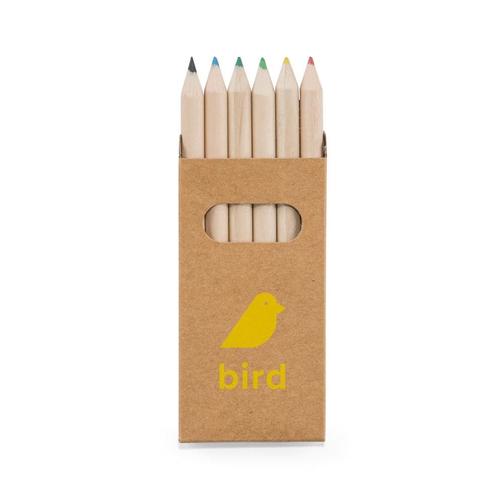 BIRD. Box med 6 färgkritor