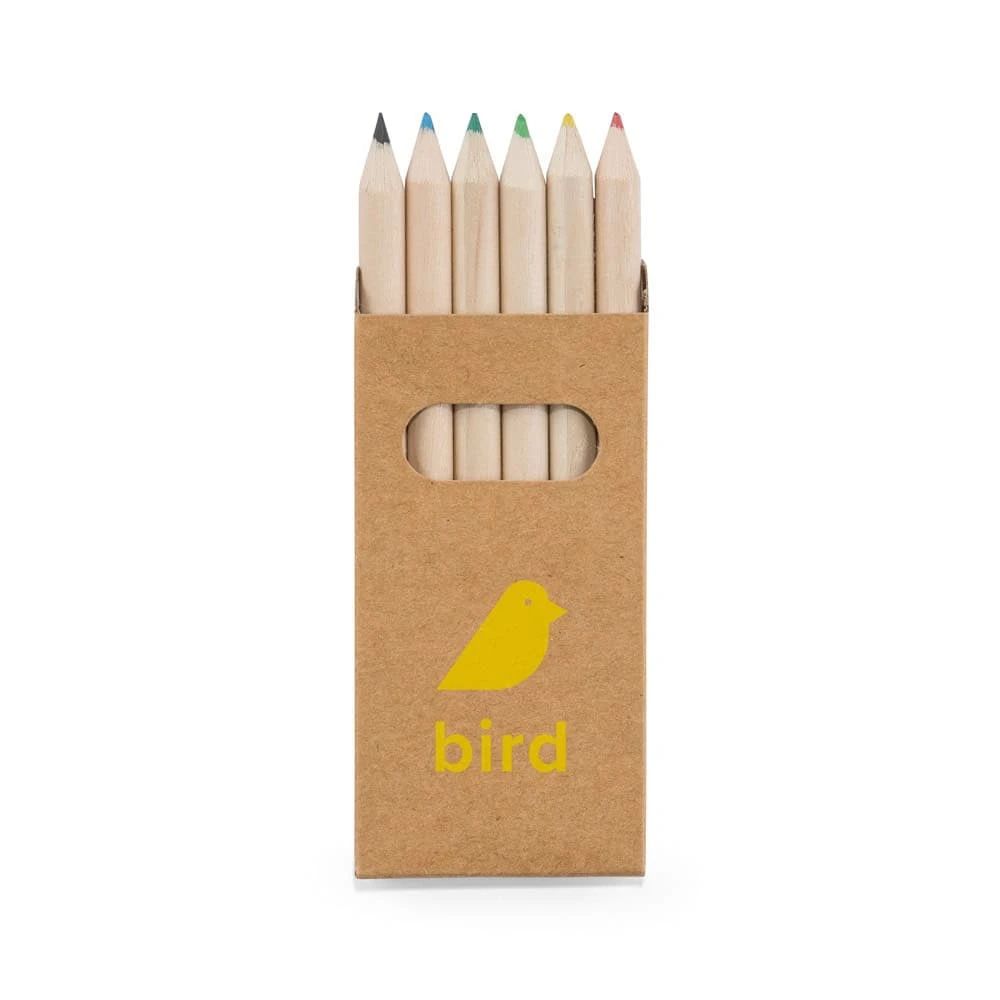 BIRD. Box med 6 färgkritor