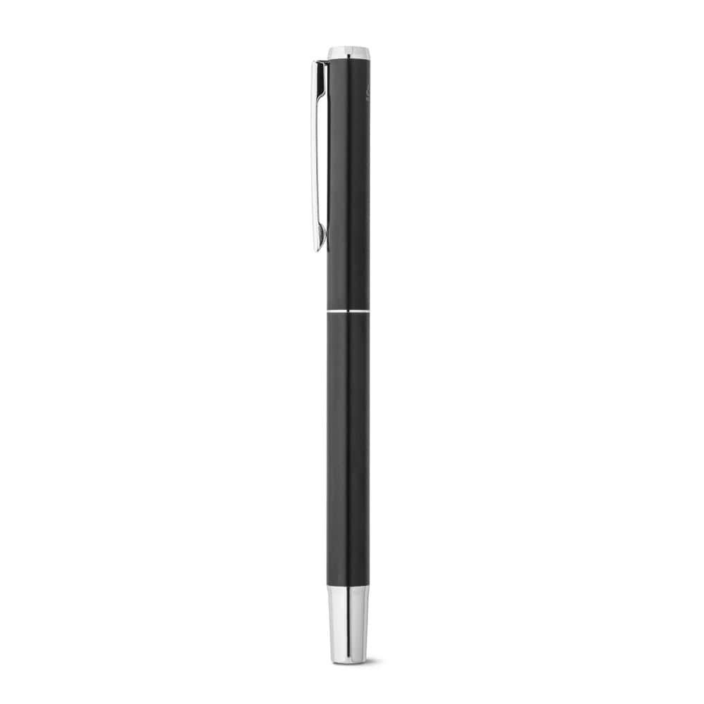 LEAH. Roller- och kulspetspenneset i aluminium (94 % rAL) med klämma