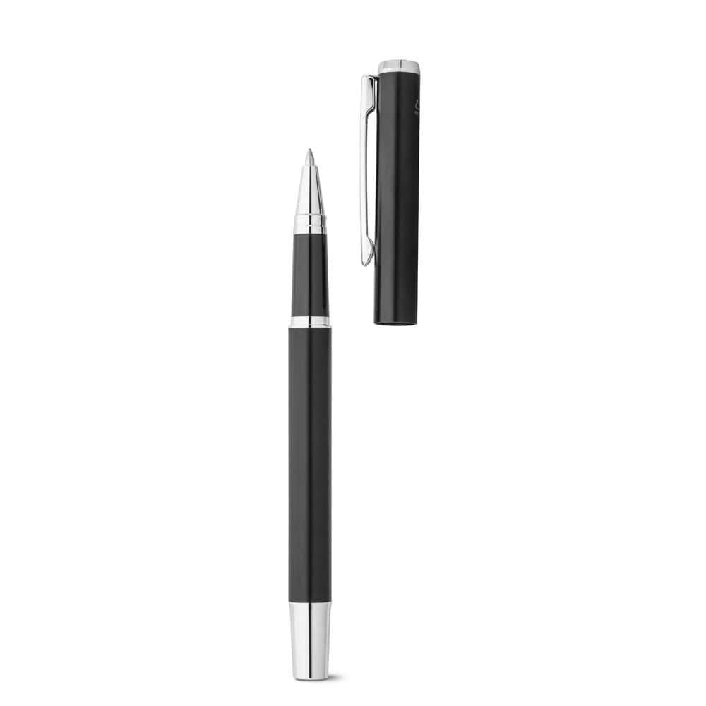 LEAH. Roller- och kulspetspenneset i aluminium (94 % rAL) med klämma