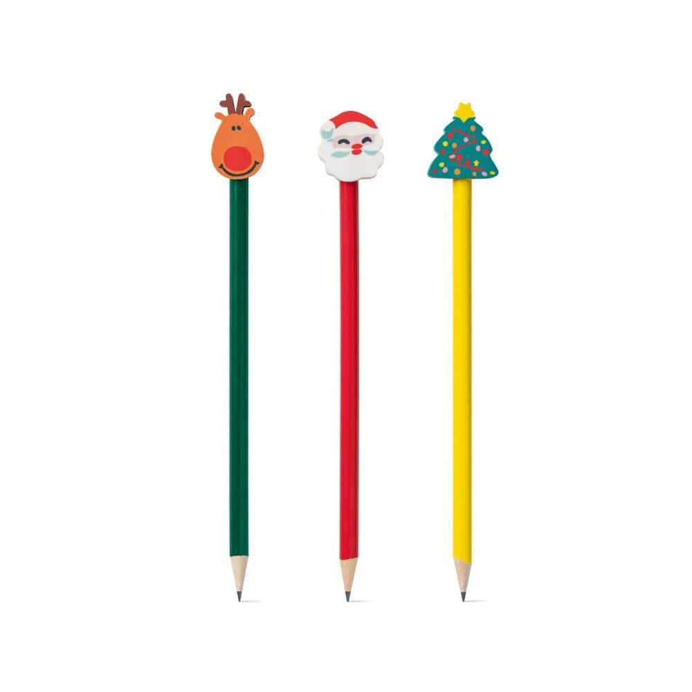 Julpenna med julmotiv för skrivdon och dekoration.