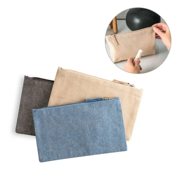 MILLIE. Multifunktionell påse med återvunnen bomull (70%) och polyester (30% rPET) (140 g/m²) – profilreklam med tryck från ExpoTryck