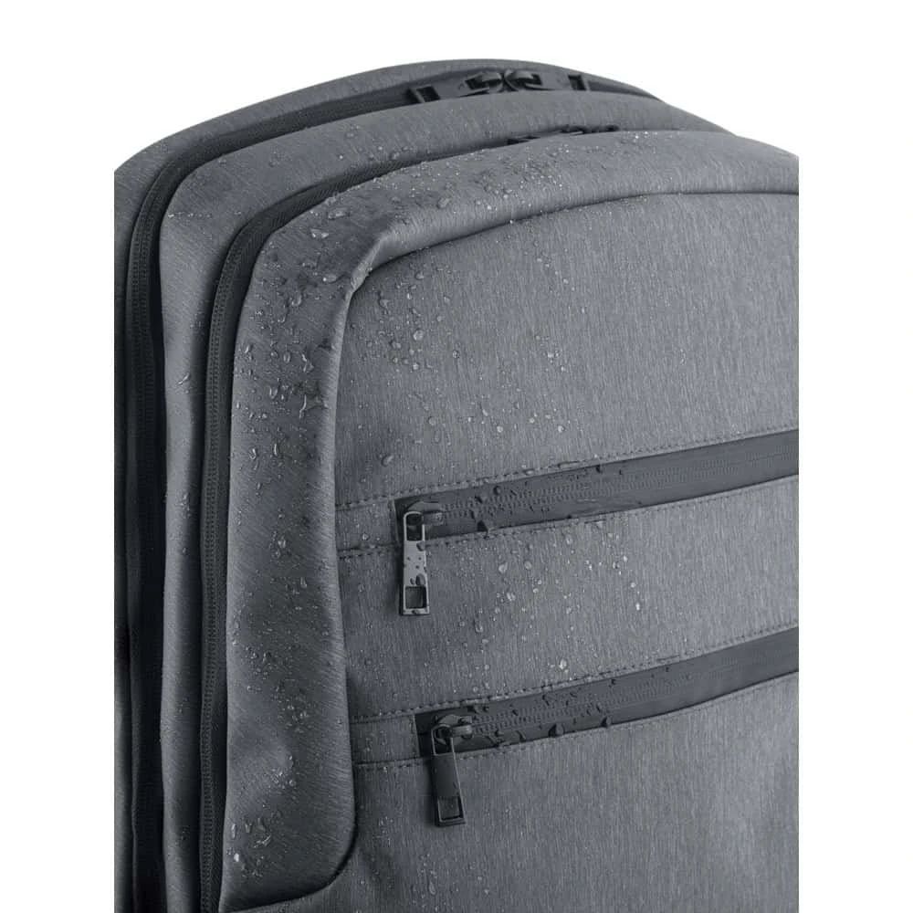 Vattentät 15'' laptopryggsäck i nylon med vattendroppar på ytan.