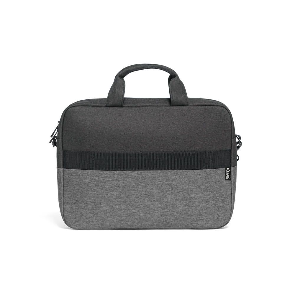 Genoa vadderad laptopväska i återvunnen polyester, 15 tum, med handtag och förvaringsfack.