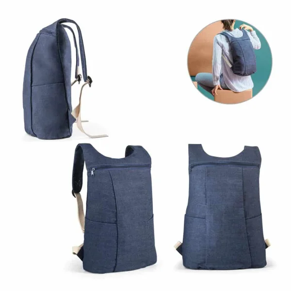DENIM BPACK. Ryggsäck i jeanstyg (300 g/m²) – profilreklam med tryck från ExpoTryck