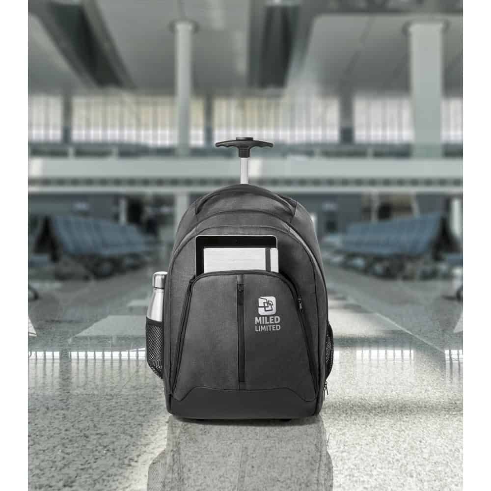 Trolleyryggsäck för laptop 15.6'' i slitstark 600D-nylon, perfekt för resor och arbete. Modern desig.