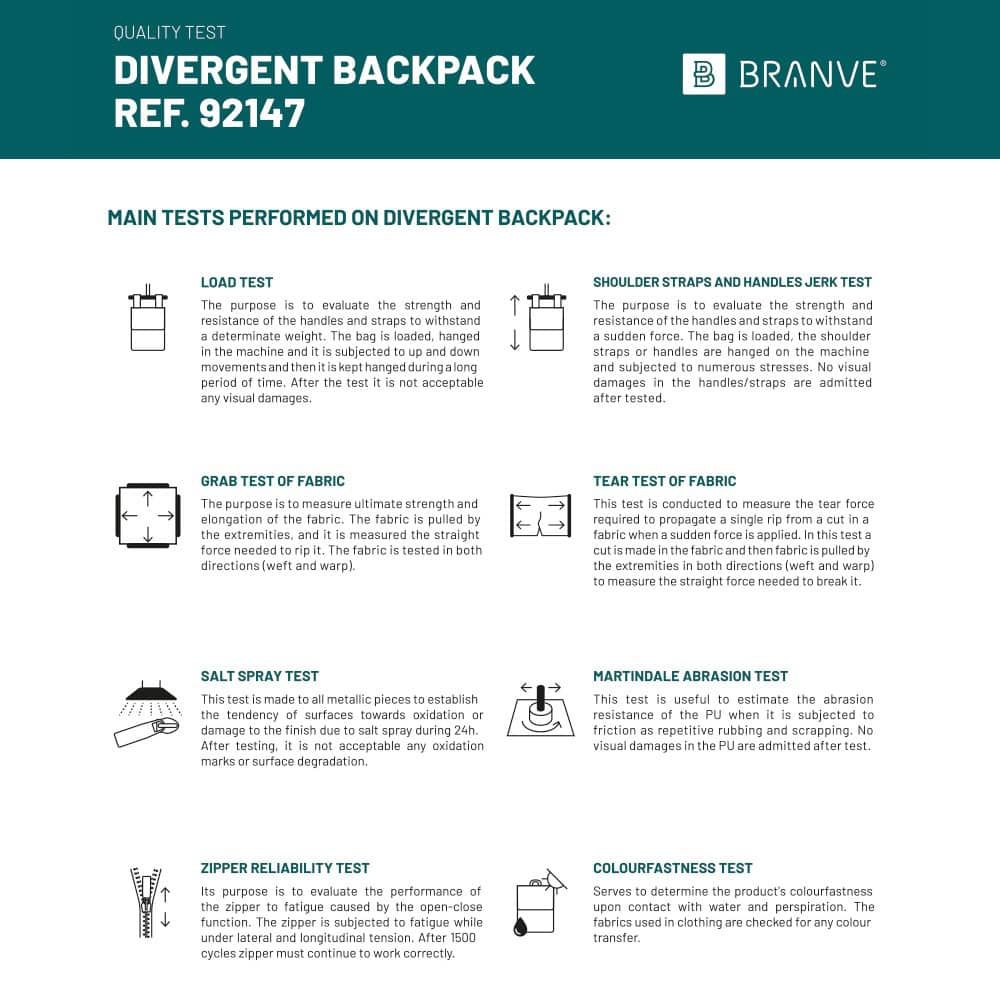 DIVERGENT BACKPACK II. Ryggsäck för laptop upp till 15.6'' i tyg och PU