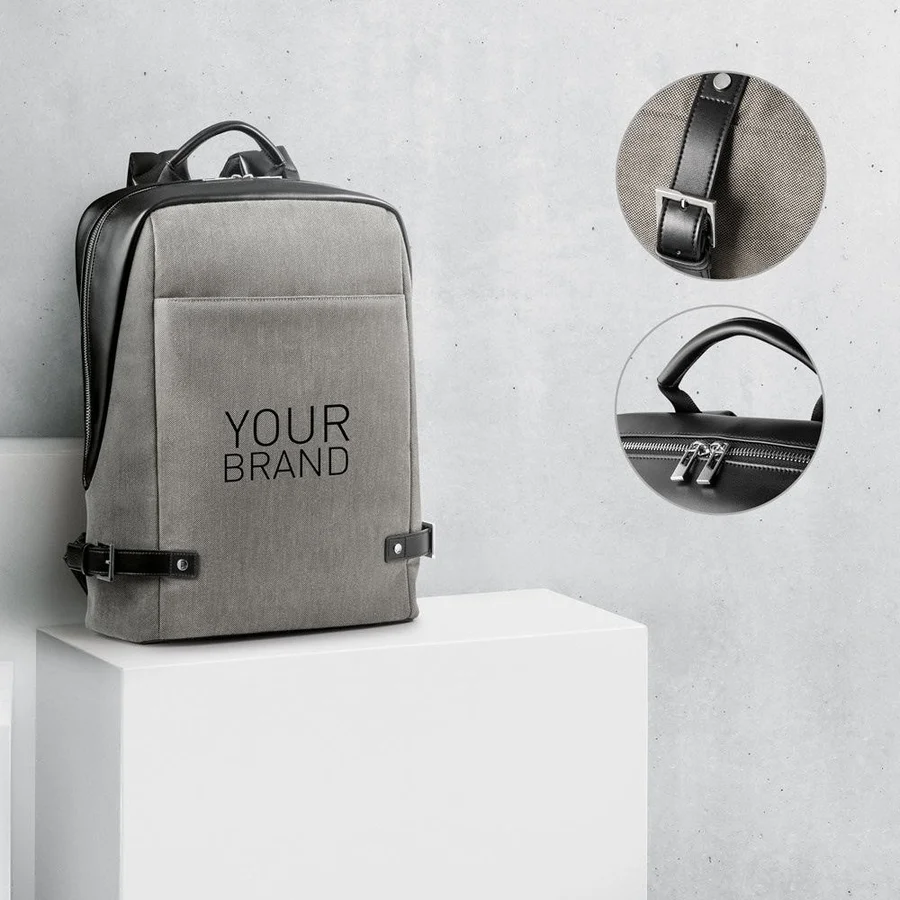 DIVERGENT BACKPACK II. Ryggsäck för laptop upp till 15.6'' i tyg och PU