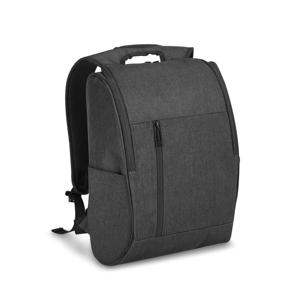 Högkvalitativ svart ryggsäck i 600D för 15.6-tums laptop, perfekt för arbete och resor.