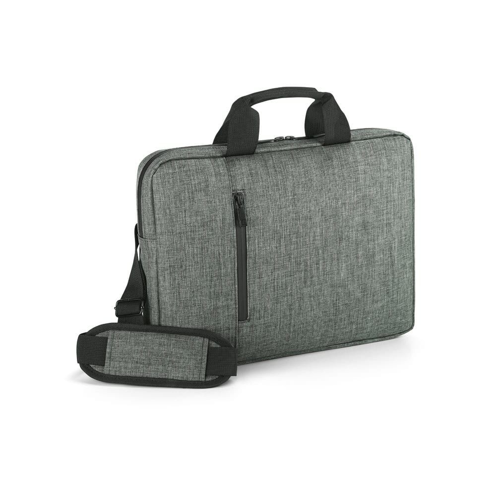 Praktisk och stilren laptopväska i 600D-tyg, perfekt för bärning av laptops upp till 14 tum.