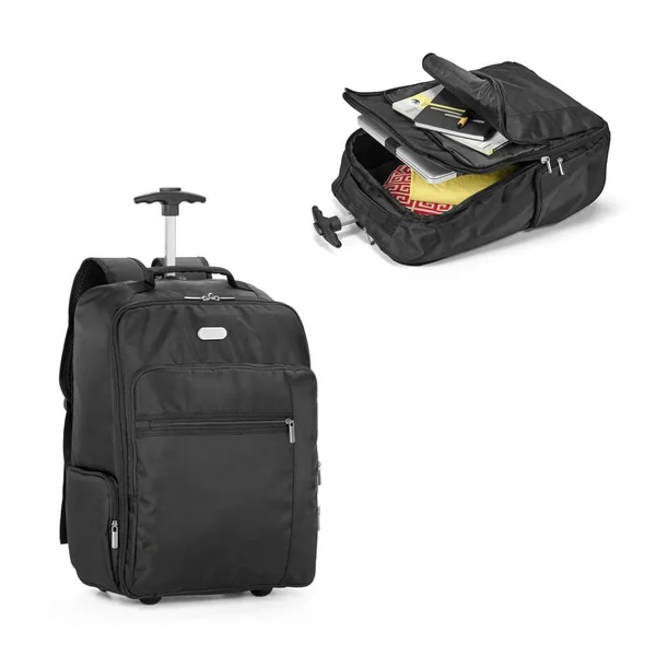 AVENIR. Laptop trolley ryggsäck 17'' i 1680D och 300D – profilreklam med tryck från ExpoTryck