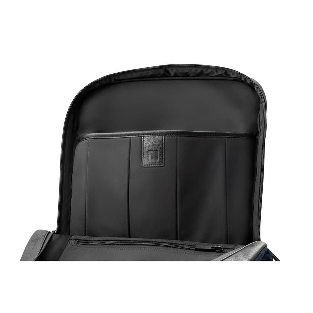Laptopryggsäck för upp till 15.6'' i denim och PU.