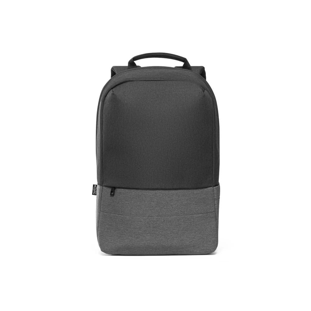 Stöldskyddsryggsäck i 600D återvunnen polyester, svart.